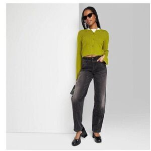 Women's‎ Wild Fable High-Rise Straight Jeans Black Wash Size 4/32" NWT